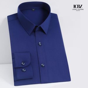 100% Cotton Men's Dress Shirts Stylish Long Sleeve T-Shirt Design in White and