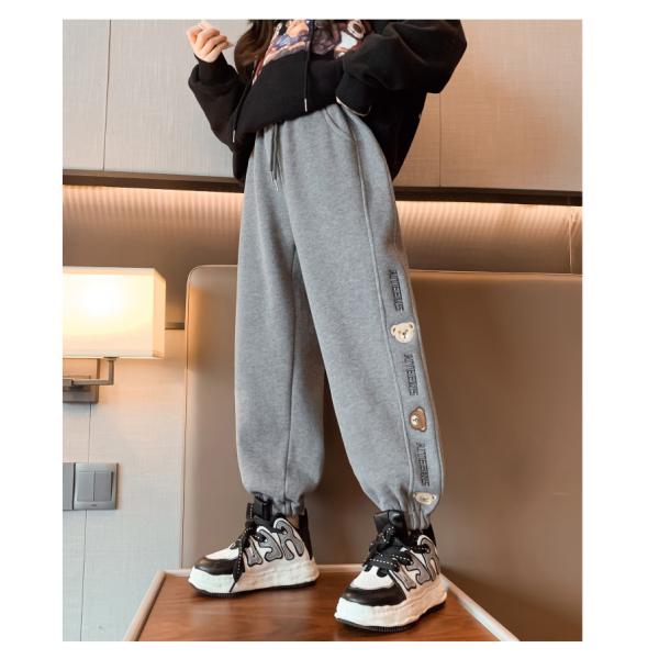 Children's suit thickened sports hoodie children's clothes autumn and winter trend cartoon girl warm two-piece set