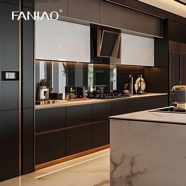 Custom Kitchen Furniture Cupboards Solid Wood Kitchen Cabinets Luxury