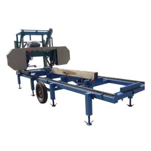 China 40 Inch Portable Band Sawmill Saw Mill Wood Saw Machines with 27hp Diesel Engine with Wheels on sale