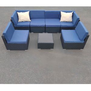 Modern Free combination Rattan Sofa Settee Table Chairs Sets UV And Waterproof
