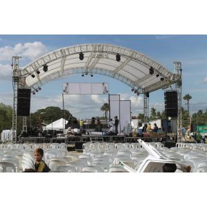 Outside Large And Small Series Aluminum Lighting Truss With Arch Roof Top