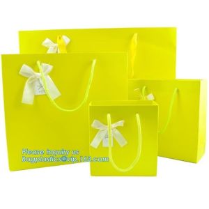 Customized made cheap paper twisted handles white kraft paper bags,wine paper