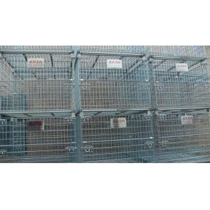 Stacking 4 Tier Wire Mesh Containers Collapsible Wire Cage Without Rack System