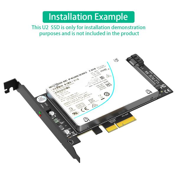PCI-E 4X to U.2 SFF-8639 Adapter Card 140x120mm for U.2 SSD