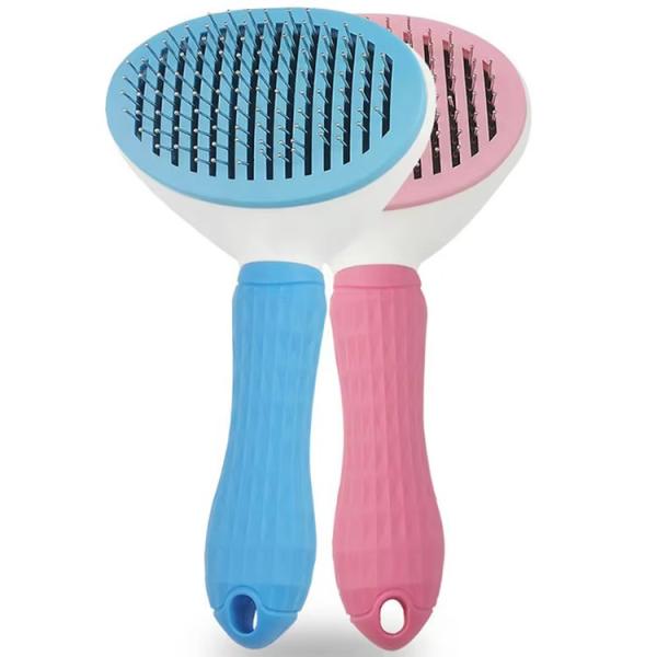 Buy Multi Color Cat Pet Cleaning Tools Self Cleaning Dog Hair Brush Pet Grooming Brush at wholesale prices