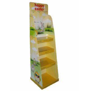 Quality 4 tier cardboard floor display for supermarket for sale