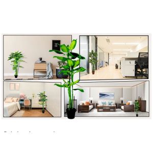 Anti UV Potted Evergreen Plants Artificial Landscaping Faux Trees