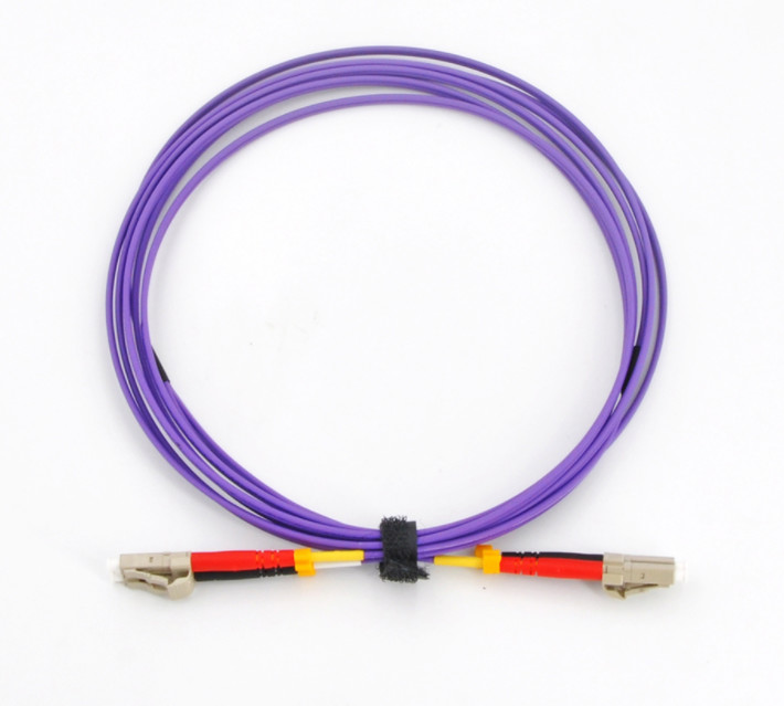 Quality OM4 DX 3m Lc Lc Patch Cord , 850nm Wavelength 100G Fiber Optic Cord for sale
