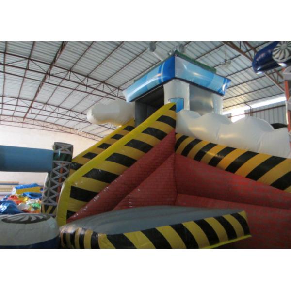 Colorful spaceship inflatable fun city / Digital painting inflatable airship amusement park for sale