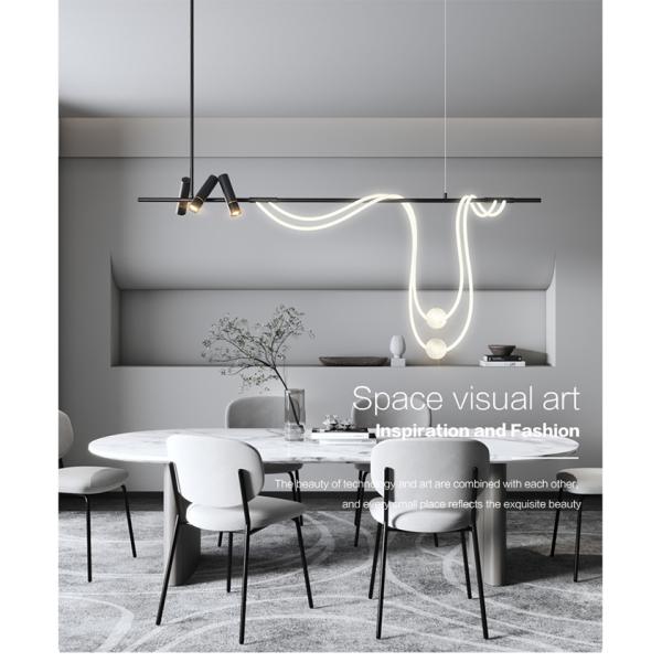 Nordic Designer Long Arc Lamp Spotlight chandelier dining room Bar Minimalism Chandelier(WH-MI-391)
