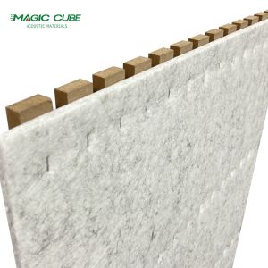 Easy Install eco-friendly Noise Reducing salt wood akupanel mdf for Office