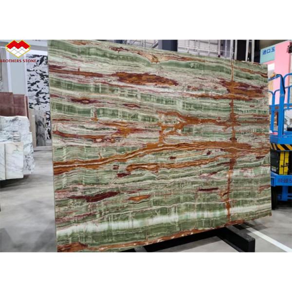 Polished Surface Finishing Pakistan Bamboo Onyx Marble Slabs for Table Modern