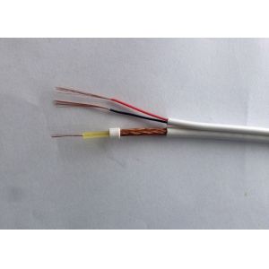 RF4+2C Mini CCTV Camera Cable , Siamese Coaxial Cable Yellow SOLID PE to Brazil