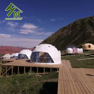 Four Person Geodesic Dome Tent Transparent For Exhibitions
