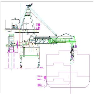 Capacity 600 Tph Belt Type Ship Loader For Bulk Materials Loading To Ship