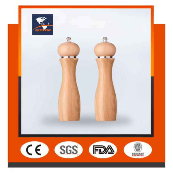 Buy Tableware Bamboo salt shaker and pepper grinder Muller High Quality spice GK-S13FT mill at wholesale prices