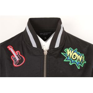 Matel Zipper Rib Cuff Longline Parka Coat Womens 69% Rayon 27% Nylon