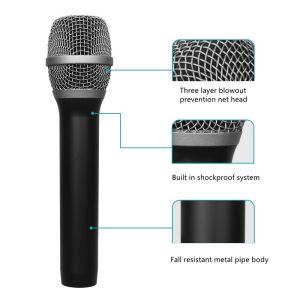 Quality Metal Mesh Head Studio Condenser Microphone 65dB SNR Podcast Streaming for sale