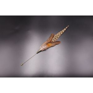 Pheasant Feather Brass Brooch Mount with Fast Shipping via DHL UPS FEDEX EMS TNT