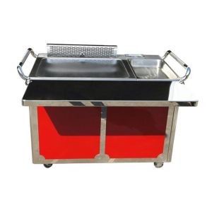 China Stainless Steel 304 Commercial Electric Countertop Rectangle Teppanyaki Grill Table on sale