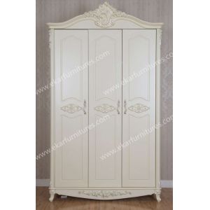 Quality Empire Palace Antique Girl Bedroom Furniture White Wardrobe 601 for sale