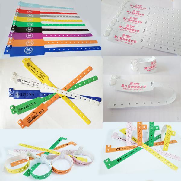 Custom QR Code PVC Bracelet for Events Identify Plastic Vinyl Wristbands