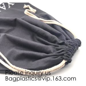 Soft Cotton Flannel Dust Bag With Drawstring/Flap,Natural color, off white color