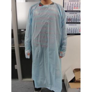 PP / SMS Disposable Surgical Scrubs Patient Gown Coverall With Knit Cuff