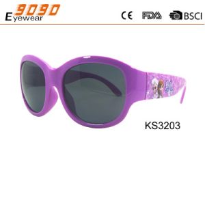 Cute Girl's Sunglasses, made of  Plastic Frame  , printed the Disney Frozen on the temple