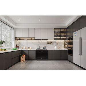 18mm Carcase Modular High End Modern Kitchen Cabinets White Lacquer Combine