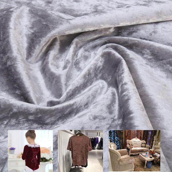Buy Ice Crushed Shiny Polyester Velvet Fabric Diamond Design For Dress at wholesale prices