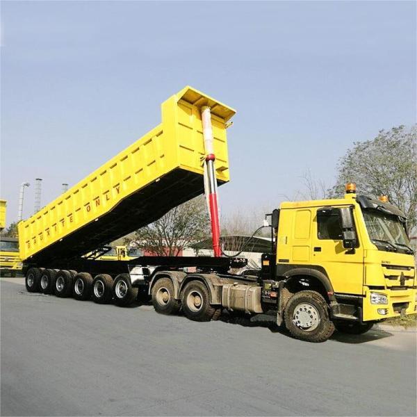 CIMC high strength iron 3 axle 30-70 ton transport coal ore gravel sand mining building material end dumper tipper semi trailer