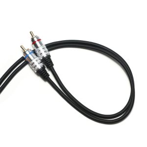 Factory oulet RCA 3.5MM Audio Cable Red Blue Rim PCV Cover Plated Alloy For CD