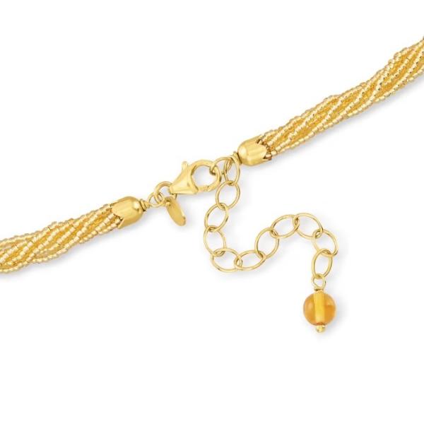 Italian Turquoise Murano Glass Starfish Necklace with 18kt Gold Over Sterling