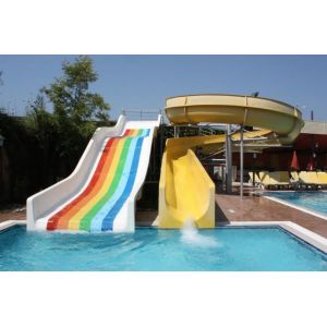 OEM Water Playground Swimming Pool Summer Game Fiberglass Spiral Slide For