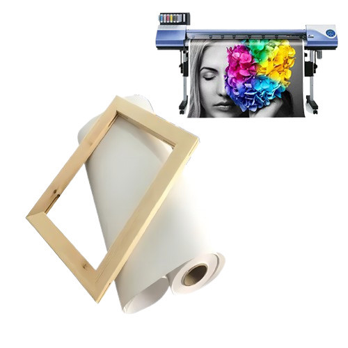 Buy Large Format Polyester Canvas Rolls Blank Canvas Matte For Inkjet Printing at wholesale prices
