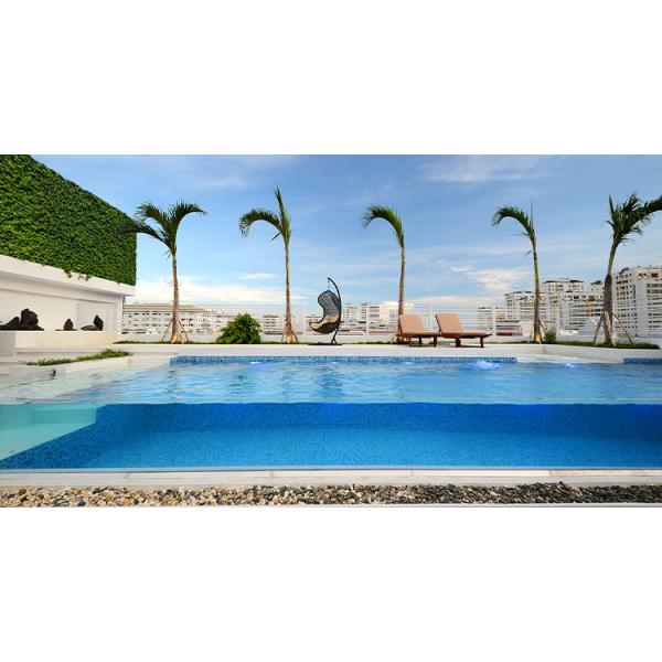 Outdoor Above Ground Swimming Pool with Low Water Absorption and Clear Panel