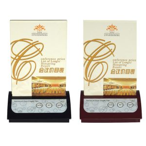 Wireless cheap restaurant table top caller  bell with advertise or table number folder