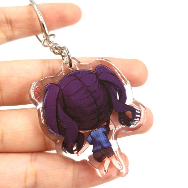 Clear Customized Double-Sided Glitter Eco-friendly Plastic Cute Anime Acrylic Key Chains
