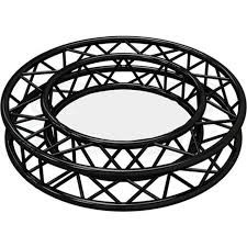 Round Concert Box Aluminum Lighting Truss Music Assembly Black