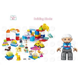 172Pcs City Vehicles Pretend Play DIY Building Blocks For Unisex Eco Friendly