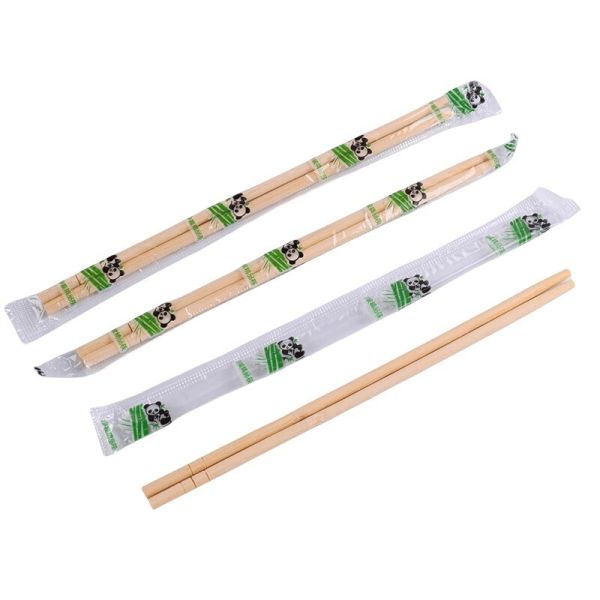 Customized logo Round Bamboo Disposable Bamboo Chopsticks Flatware Type for