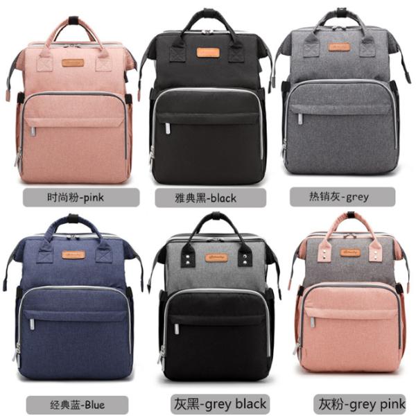 OEM ODM Nursing Mother Bag Diaper Bag Foldable Crib With USB
