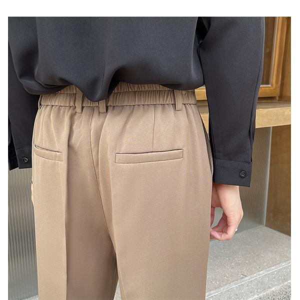 American Spring and Summer Trousers Men's Loose Waisted Retro Paris Button Trousers