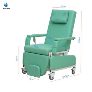 Medical Infusion & Dialysis Therapy Chair With Electric Recline And IV Pole