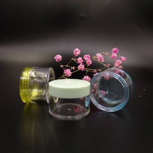 Transparent Smooth Plastic Cosmetic Container with Pressure Sensitive Gasket