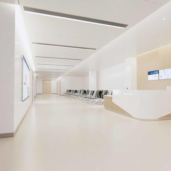 Buy Hospital Grade Homogeneous Vinyl Floor Sheet Antibacterial Slip Resistant at wholesale prices