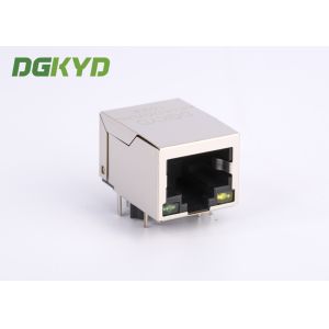90 Degree Side Entry 100 Megabit Integrated Magnetics RJ45 Connector Single Port
