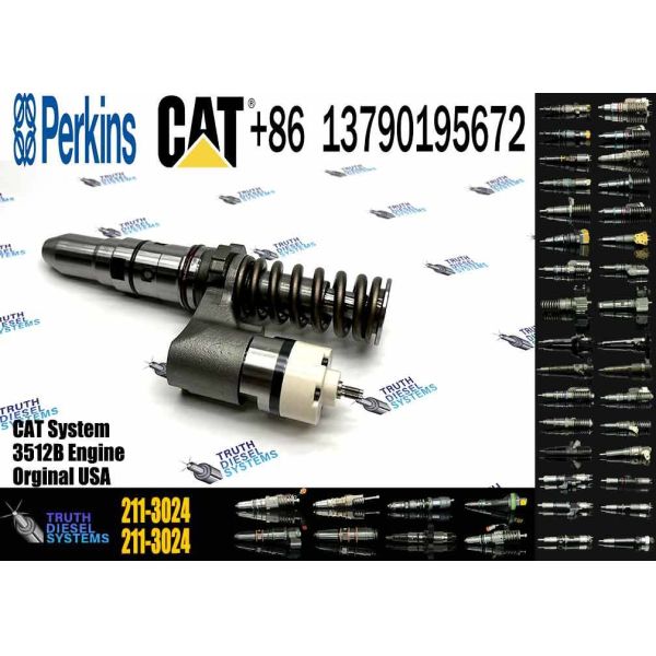 High Efficiency Diesel Common Rail Fuel Injector 204-2067 211-3024 Diesel Injector for Caterpillar 3508B/3512B/3516 Engine Spare Parts